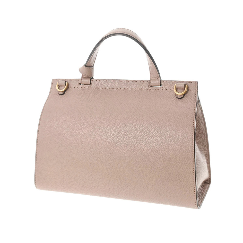 Gucci Pink Beige Calfskin Handbag Marmont GG Bag 2way